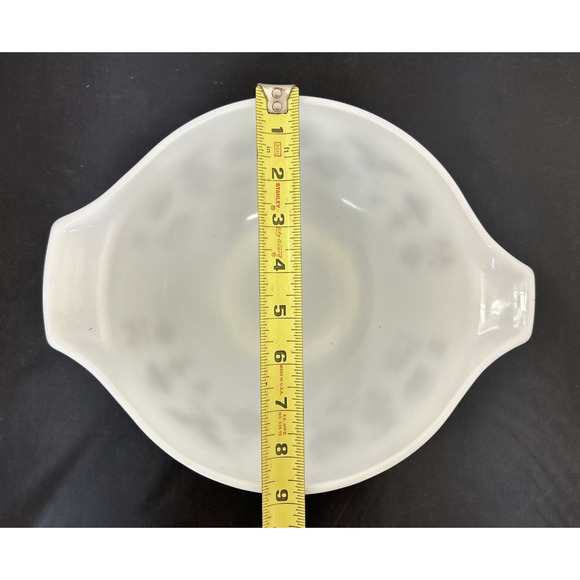 Pyrex Early American Cinderella 443 White Brown 2-1/2 Qt Nesting Mixing Bowl - Picture 8 of 14